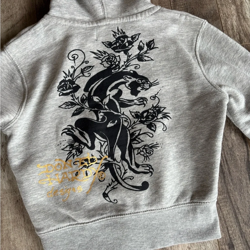 Ed Hardy Gray Zip-Up Hoodie - Picture 8 of 9